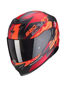 CASCO SCORPION EXO-520 AIR COVER MATT BLACK / RED