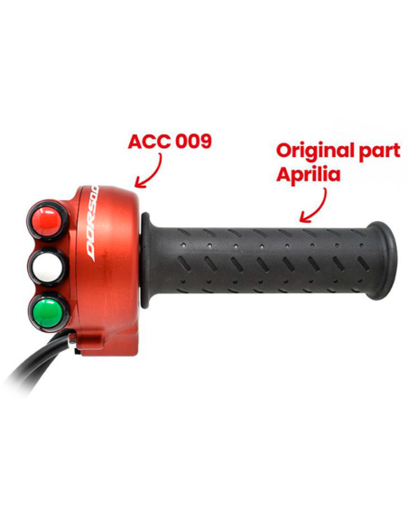 JETPRIME JP ACC 009 RV PIÑA DERECHA PARA ACELERADOR TWIST GRIP APRILIA RSV4 / RR / RF 2017-2020