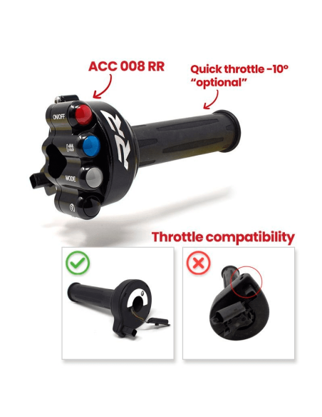 Piña Acelerador JETPRIME Con Mandos Integrados BMW S1000 RR 2015-2020