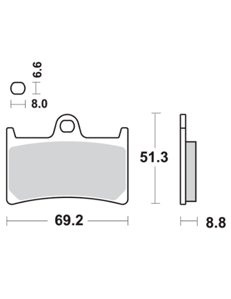SBS Pastillas de freno P634-DS1 Yamaha REF: P634DS1