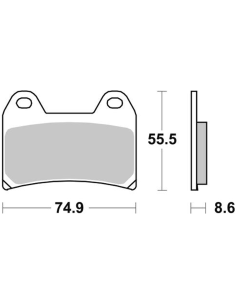 SBS Pastillas de freno P706-DS 2