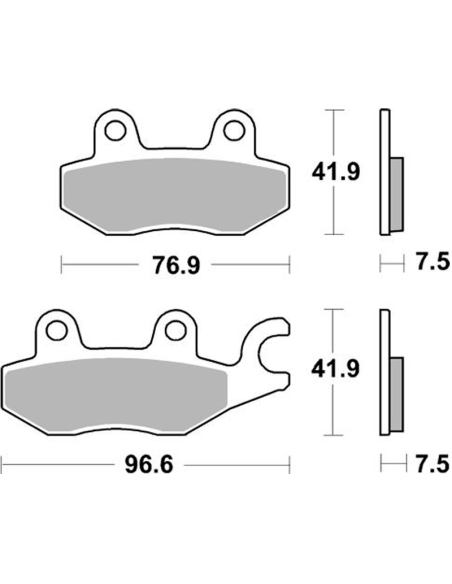 SBS Pastillas de freno P955-DS1 DUAL SINTER