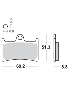 SBS Pastillas de freno P634-DS2 Yamaha DUAL SINTER 2
