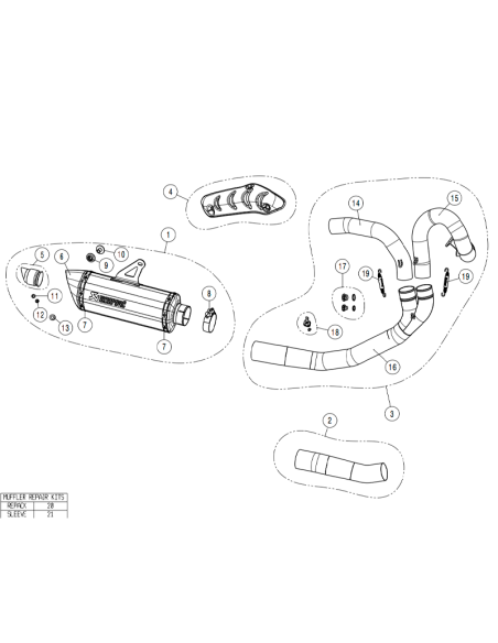 AKRAPOVIC CONECTOR DUCATI MONSTER 821 2014-2019 L-D12SO2