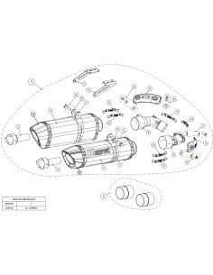 AKRAPOVIC SILENCIADORES EVOLUTION CARBON DUCATI MONSTER 1100 / 1100S 09 S-D10SO7-HZC 2