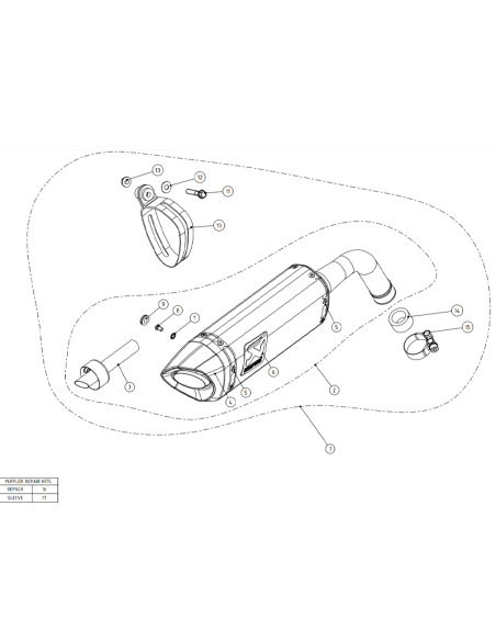 AKRAPOVIC SILENCIADOR CARBONO HONDA MSX 125 2013-2016 S-H125SO1-HAPC