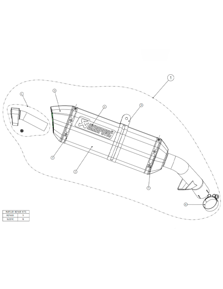 AKRAPOVIC TITAN GENEHMIGT SCHALLDÄMPFER HONDA VFR 800 F / X 2014-15