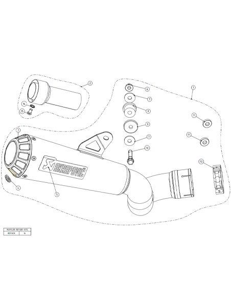 AKRAPOVIC TITAN SCHALLDÄMPFER CBR 1000 RR 2014-216 S-H10SO11-T