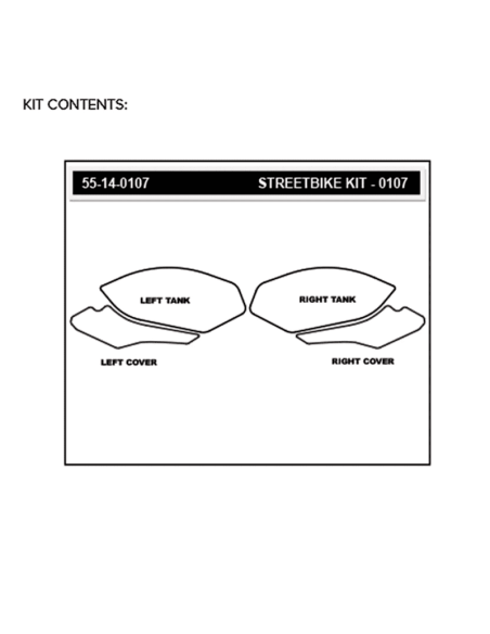 STOMPGRIP Kit de adhesivos ICON BMW S 1000 RR 2015-2018 / S 1000 R 2014-2015. REF 55-14-0107