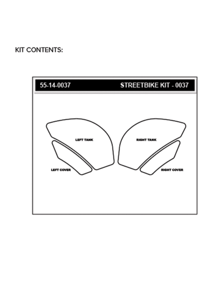STOMPGRIP Aufkleber-Kit ICOM KAWASAKI ZX-6R 2009-2019