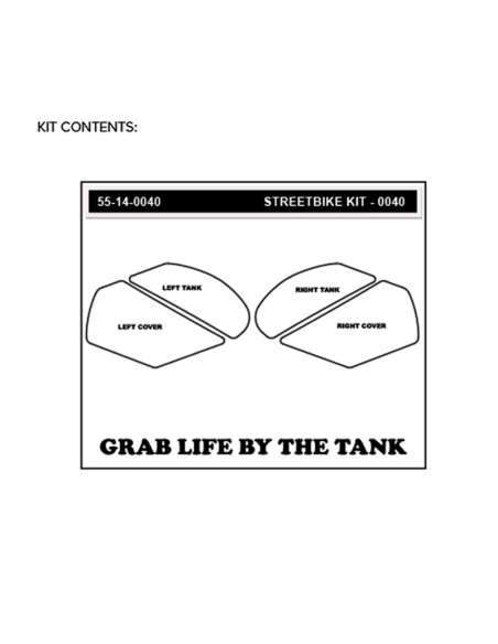 STOMPGRIP Kit de adhesivos ICON KAWASAKI ZX-10R / RR 2011-2020. Ref: 55-14-0040
