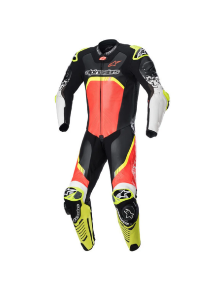 TRAJE / MONO ALPINESTARS GP TECH V4 PROFESSIONAL BLACK / RED FLUO / YELLOW FLUO