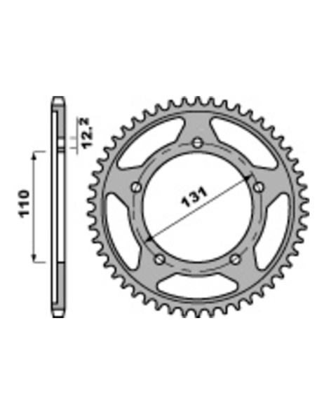 Crown PBR RACING Ultraleichte Alu-Stufe 520 BMW S1000RR
