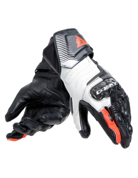 GUANTES DAINESE CARBON 4 LONG MUJER BLACK / WHITE / FLUO-RED