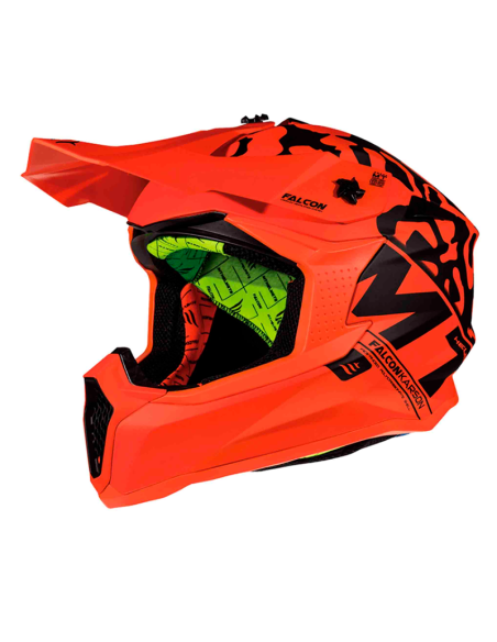 CASCO MT MX802 FALCON KARSON F3 NARANJA FLUOR MATE