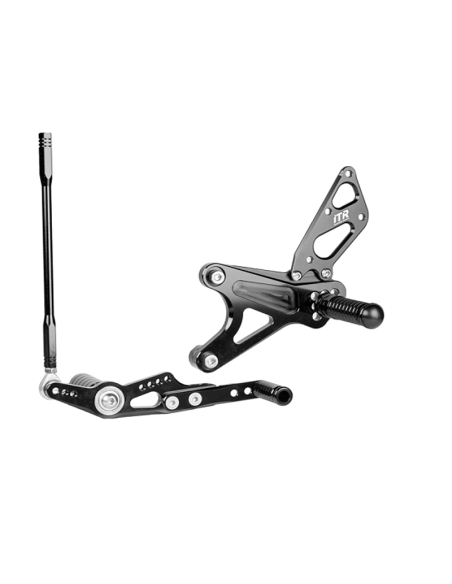 MEHRFACH VERSTELLBARE FUSSRASTEN - YAMAHA R1 2009-2014 SCHWARZ IT2002N
