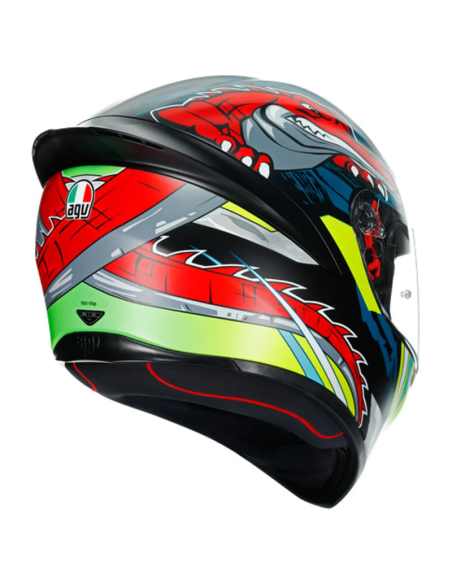 CASCO AGV K-1 DUNDEE MATT LIME / RED