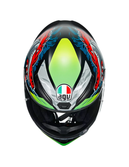 CASCO AGV K-1 DUNDEE MATT LIME / RED