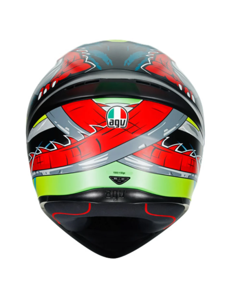 CASCO AGV K-1 DUNDEE MATT LIME / RED