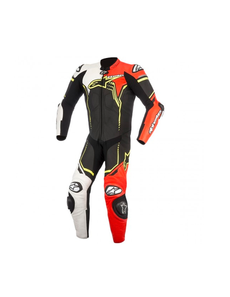MONO ALPINESTARS GP PLUS V2 PROFESIONAL NEGRO / BLANCO / ROJO FLUO / AMARILLO FLUO