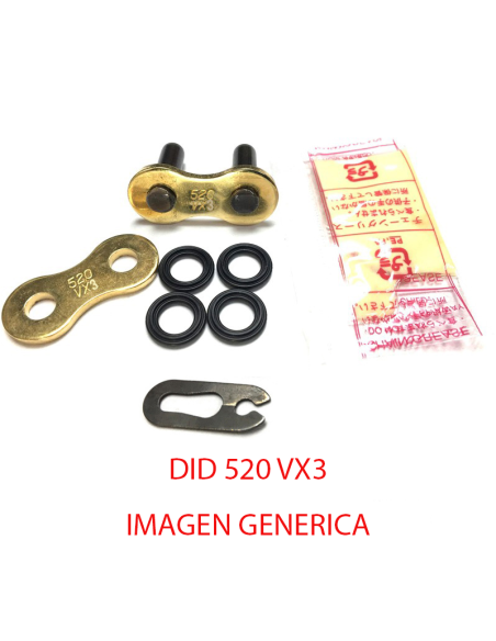 Enganche clip DID 520 VX3 oro