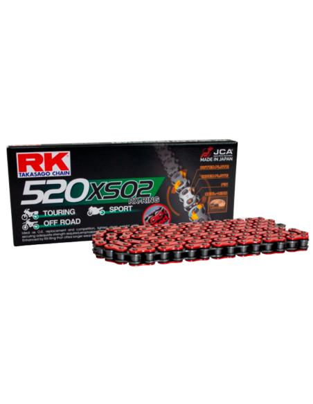 Cadena de transmisión RK XSO2 520 Roja