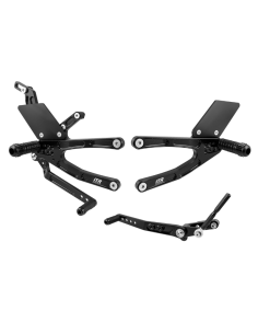 ESTRIBERAS MULTIREGULABLES YAMAHA R1 2015-22 - NEGRO