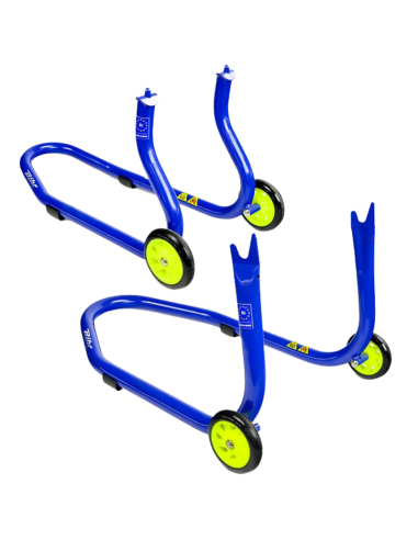 Pack Caballete Delantero y Trasero moto BIHR AZUL