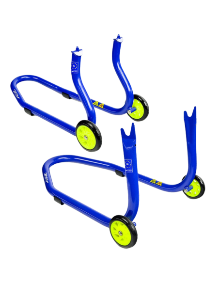 Pack Caballete Delantero y Trasero moto BIHR AZUL