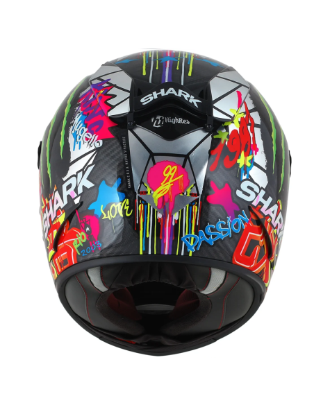 copy of HELM SHARK RACE-R PRO CARBON REPLIK LORENZO 2019 CARBON / BLAU / ROT
