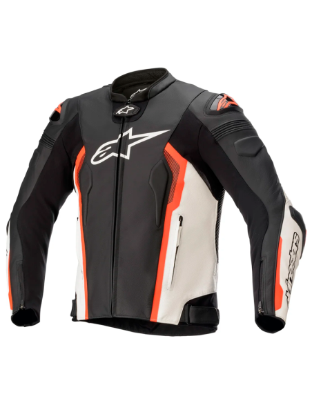 CHAQUETA ALPINESTARS MISSILE V2 BLACK / WHITE / RED FLUO