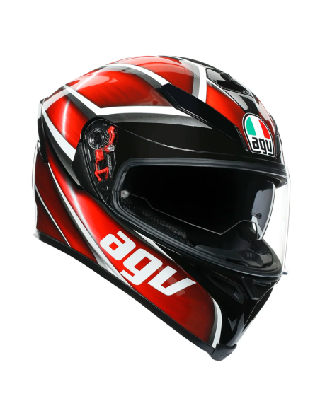 CASCO AGV K-5 S PINLOCK MAXVISION TEMPEST BLACK / RED