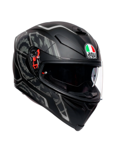 CASCO AGV K-5 S PINLOCK MAXVISION TORNADO MATT BLACK / SILVER
