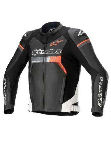 CHAQUETA ALPINESTARS GP FORCE AIRFLOW BLACK / WHITE / RED FLUO