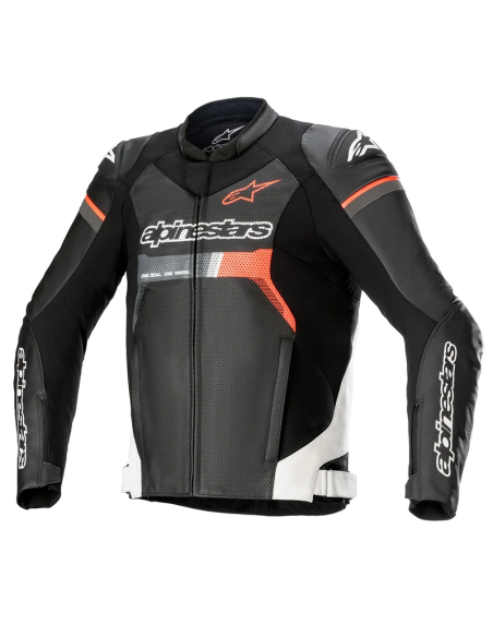 CHAQUETA ALPINESTARS GP FORCE AIRFLOW BLACK / WHITE / RED FLUO