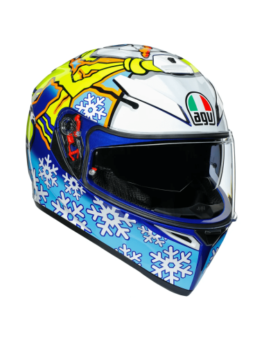 CASCO AGV K-3 SV PINLOCK MAXVISION ROSSI WINTER TEST 2016
