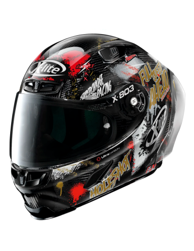 CASCO X-LITE X-803 RS ULTRA CARBON HOLESHOT BLACK / RED