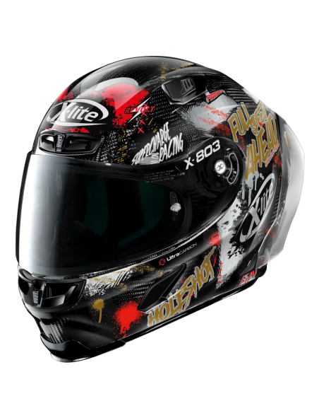 CASCO X-LITE X-803 RS ULTRA CARBON HOLESHOT BLACK / RED