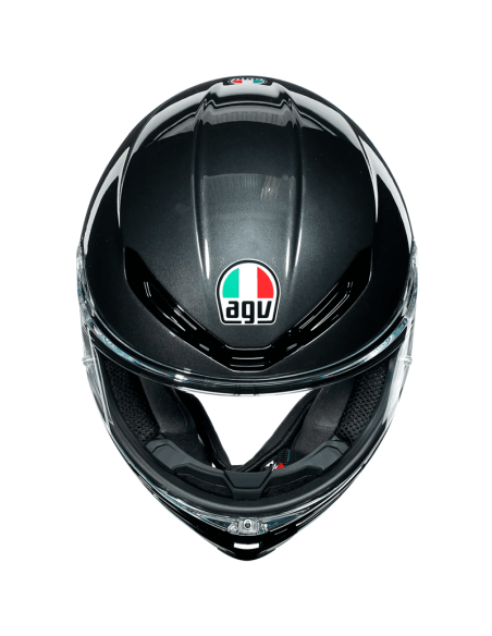 CASCO AGV K6 MINIMAL GUNMETAL / BLACK / YELLOW FLUO
