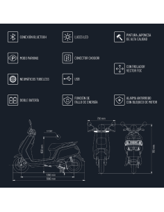 SCOOTER ELECTRICO ES5 IMR BLANCO (1 BATERIA) 2