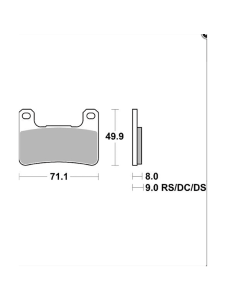 Pastillas de freno SBS P806-RST DUAL SINTER 2