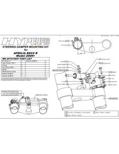 HYPERPRO SOPORTE PARA AMORTIGUADOR DE DIRECCIÓN DE 75MM YAMAHA YZF-R1 2009-2016 / MT-10 2016-2021 2