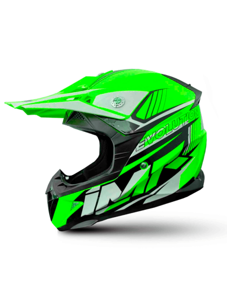 CASCO NIÑO IMR MX VERDE FLUOR GAMA EVOLUTION