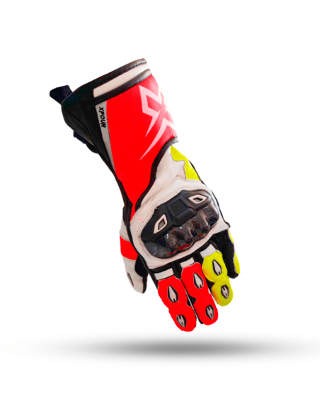 GUANTES ASFALTO ADULTO XFOUR NARANJA Y AMARILLO FLUOR 2K23