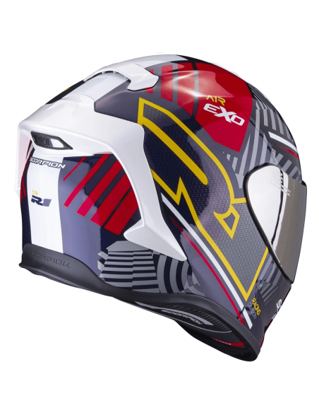 CASCO SCORPION EXO-R1 EVO AIR VICTORY RED / BLUE / YELLOW