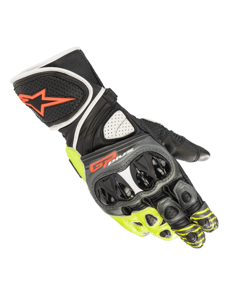 GUANTES ALPINESTARS GP PLUS R V2 METAL GRAY / BLACK / YELLOW RED FLUO