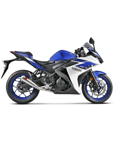 ESCAPE COMPLETO AKRAPOVIC ACERO IMOXIDABLE YAMAHA R3 2015-2020 NO HONOLOGADO REF S-Y2R1-CUBSS