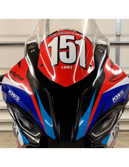 BMW S1000RR 2019+FACTORY Scheinwerferaufkleber im WSBK-Stil