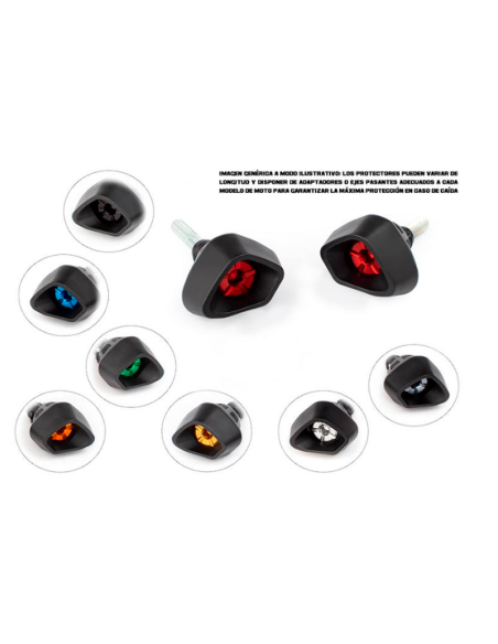 Protectores anti caída anti shock EVOTECH para Kawasaki Z750 2004-2006 / Z1000 2003-2006