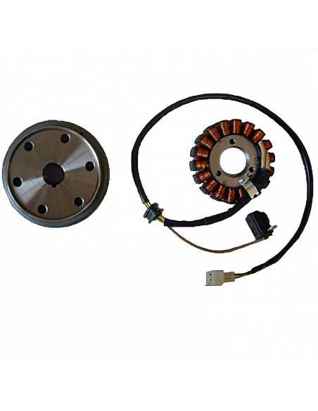 Volante Magnético 18 Polos Trifase 12V 220W (Motor Aprilia Carburador 4T)